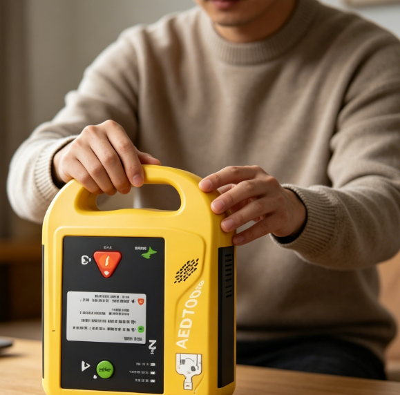 使用 AED7000 时，什么时候可以按压、什么时候不能碰病人？